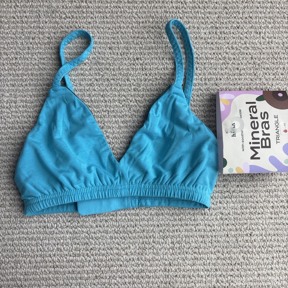 Huha Women's Adjustable Light Support Triangle Mineral Bra 2XS Electric Blue NWT
